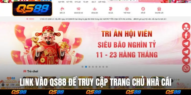 Link vào QS88 để truy cập trang chủ nhà cái