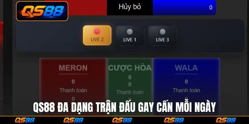 QS88 đa dạng trận đấu gay cấn mỗi ngày
