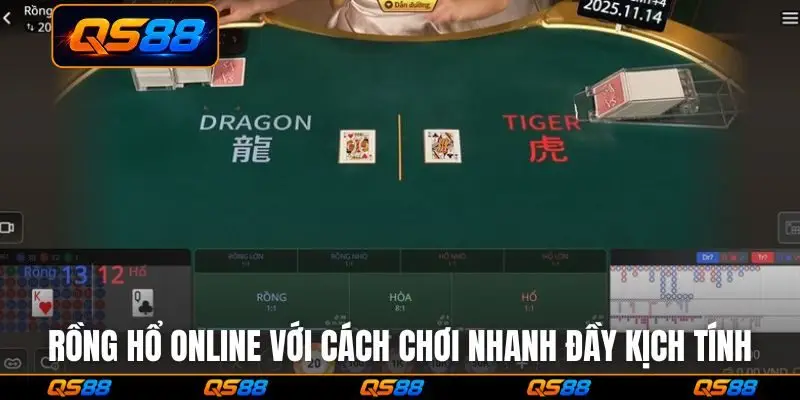 Rồng Hổ online với cách chơi nhanh đầy kịch tính