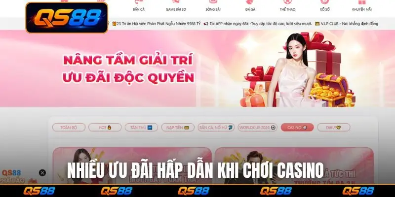 Nhiều ưu đãi hấp dẫn khi chơi casino 